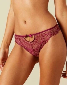 Calzoncillo Agent Provocateur ZALIA L/4 NUEVO CON ETIQUETAS Borgoña Orig. $385 ¡RARO! [B1] - Imagen 1 de 6
