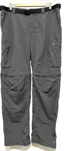 250156 Mens 38 x 32 COLUMBIA 1441671 Omnishade Gray Convertible Nylon Pants EUC - Picture 1 of 3