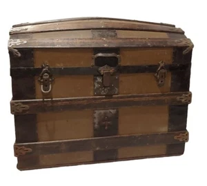 1870’s Antique Dome Top Streamer Trunk - Picture 1 of 14
