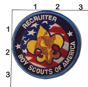 Recruiter Patch BSA Boy Scouts America Blue Gold Logo Embroidered Uniform - Picture 1 of 1