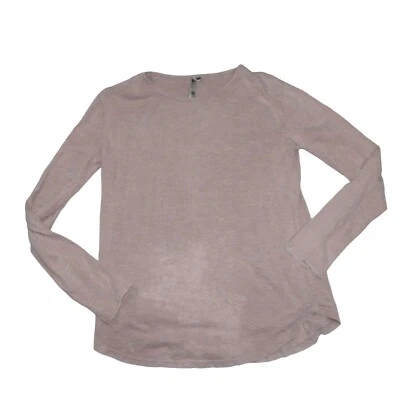 Mona B 女式长袖衬衫,背面镂空浅粉色-尺寸小号 — 第 1/4 张图片