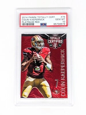2014 Panini Totally Certified #79 Colin Kaepernick Platinum Red /100 PSA 10 - Image 1 of 3