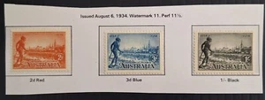 1934 Australia Set Centenary of Victoria Aborigine Stamps P11.52 Mint Cat £86.50 - Picture 1 of 2