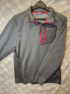 Columbia - Herren Fleece Pullover Jacke - grau mit roten Akzenten - L - Bild 1 von 5