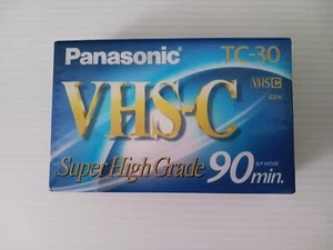 Panasonic VHS-C TC-30 Super High Grade 90 Minuten Compact Video Cassette Tape Neu - Bild 1 von 8