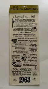 Pegatinas vintage de momentos atemporales 1963 diario álbum de recortes noticias de álbum de recortes - Imagen 1 de 4