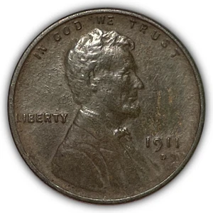 1911-D Lincoln Wheat Cent Almost Uncirculated AU Coin, Corroded #23369 - Bild 1 von 3