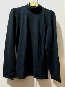 ARMANI MAGLIA NERA UOMO 100% LANA COLLO ALTO MODA FASHION TAGLIA 56 - Foto 1 di 8