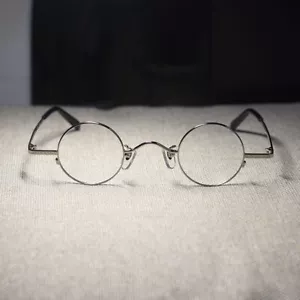 Vintage Round John Lennon eyeglasses men's metal silver glasses frame small lens - Picture 1 of 7