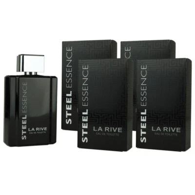 La Rive Steel Essence 4 x 100 ml Eau de Toilette EDT Set Herrenparfum