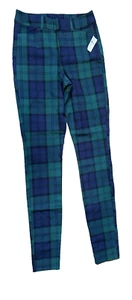 Nuevos pantalones a cuadros azules largos de tiro medio azul marino talla 2 altos para mujer - Imagen 1 de 12