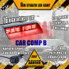 16 Led Strobe Light Dash Car Vehicle Hazard Windshield Warning Flash Red A