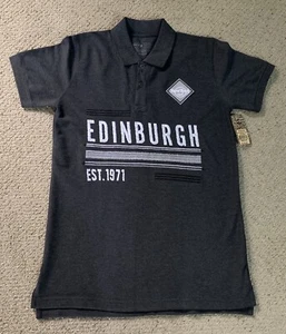 Hard Rock Cafe Edinburgh genähtes Polo Kurzarm Shirt Erwachsene Medium M Neu mit Etikett - Bild 1 von 8