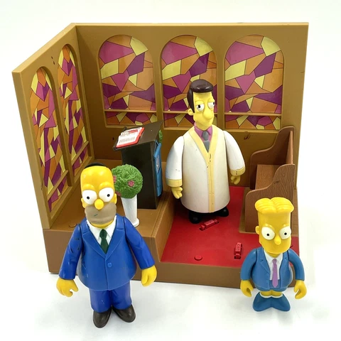 Simpsons Interactive First Church of Springfield Environment  Playmates Figures Cover
