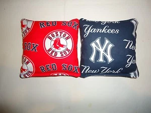 8 Cornhole Bag Set Corn Hole Toss MLB New York Yankees Boston Red Sox - Picture 1 of 1