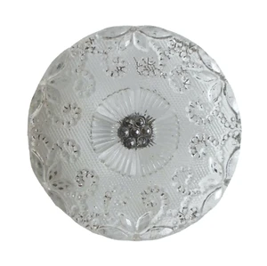 Button Antique - Glass - Lacy Glass - 23 MM - 19th C. / 20th Century Button - Picture 1 of 5