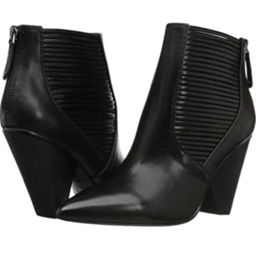 New BCBGeneration Alexis Nappa Smooth Black Booties Size 7.5 Boots - Image 1 of 4