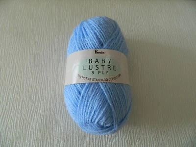 Yarn Panda BABY LUSTRE Acrylic Viscose 8ply Blue Made In Australia - image 1 of 4