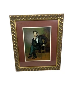 Abraham Lincoln Portrait Print by G.P.A. Healy – Framed & Matted 24x21" Library - Picture 1 of 7