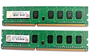 Transcend 2x 2GB DDR3 1333MHz CL9 PC3-10600 Desktop RAM Kit JM1333KLN-2G - Picture 1 of 7