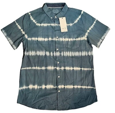 Sovereign Code Striped Tie Dye Men’s Button Up Shirt Size Medium M New With Tags - Image 1 of 4
