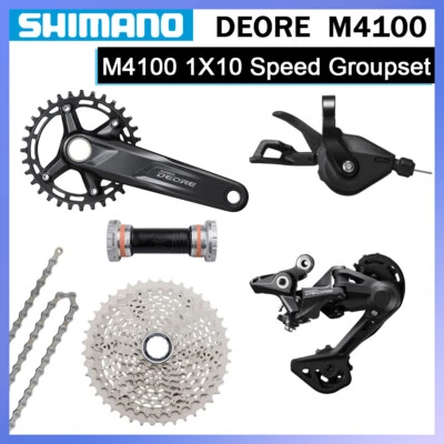 New SHIMANO Deore M4100 1x10 Speed Drivetrain MTB Groupset 170MM/175MM Crankset - Image 1 of 4