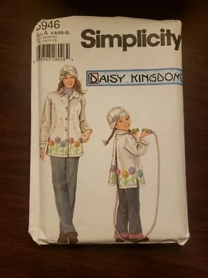 Simplicity Daisy Kingdom #5946 Sz 3-8 XS-L Mother Daughter Fleece Coat Hat. -Cut - Image 1 of 4