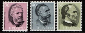Switzerland 1974 Centenary of UPU Universal Postal Union SG882-84 MNH - Foto 1 di 1