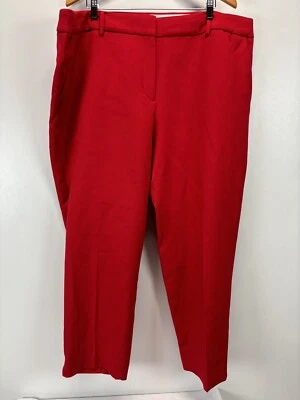 NEW! Talbots High Waist Hampshire Ankle Dress Pants 24W Plus Red Women’s - Image 1 of 4
