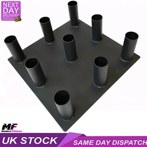 Olympic Barbell Holder 9 Holes Vertical Barbell Storage Gym - Picture 1 of 3