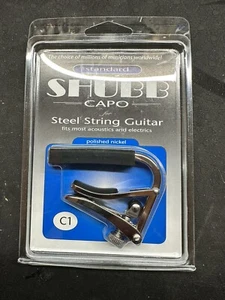 Shubb C1 Polished Nickel Standard Capo for Steel String Guitars  - Picture 1 of 1