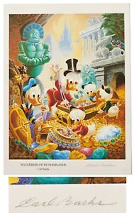 Carl Barks Signed "DuckTales" Disney Print