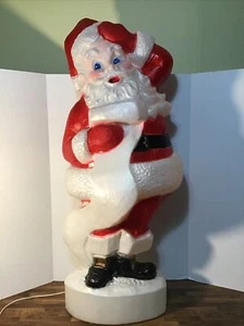 VINTAGE 1970s EMPIRE LARGE SANTA LIGHTED BLOW MOLD 43” Tall! - Picture 1 of 7