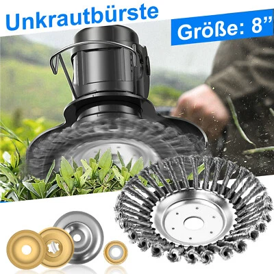 CONENTOOL 8" Unkrautbürste 200MM 25.4MM Freischneider Fugenbürste Gezopft Trimmer Öffnung