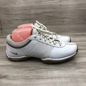 Nike Golf Shoes Womens 9 White Lace Up Soft Spike Cleats - Picture 1 of 11