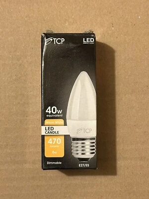 6w (=40w) LED Opal Candle Bulb – Small Bayonet Cap - Image 1 of 3