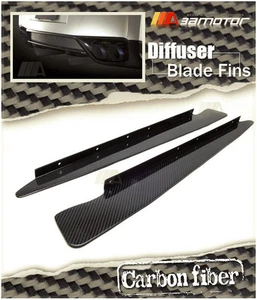 Carbon Fiber Rear Bumper Diffuser Blade Fins fit for 2008-11 NISSAN GT-R R35 CBA - Foto 1 di 2