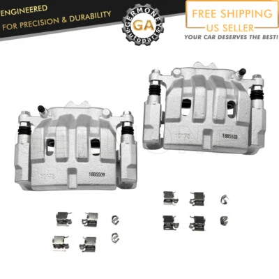 Front Pair Brake Calipers w/Bracket For Jeep Cherokee 14 15 16 17 18 19 20 - 23 - Imagem 1 de 4