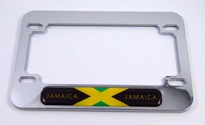 Jamaica Jamaican flag Motorcycle Bike ABS Chrome Plated License Plate Frame - Bild 1 von 2