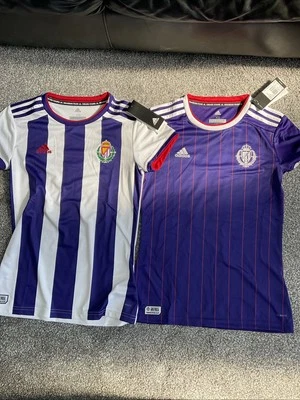 CAMISETAS ADIDAS REAL VALLADOLID PARA MUJER CASA Y VISITANTE TALLA 4-6...... NUEVAS CON ETIQUETAS - Imagen 1 de 4