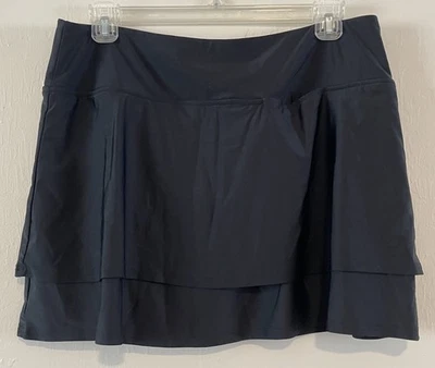 ARYEH Woman Skort Size XL Black  Inside Pocket Nylon/Spandex USA Design - Imagem 1 de 4