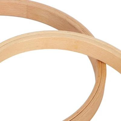 ・2Pcs Oval Quilting Hoop Cross Stitch Frame Ring Wooden Embroidery Loop Thick - Image 1 of 4