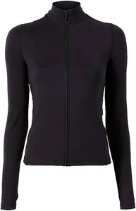 NUEVO CON ETIQUETAS Bandier Encore Negro Cremallera Completa Sudadera Entrenamiento Chaqueta Cremallera Elástica S - Imagen 1 de 10