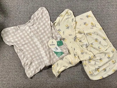 Paquete de 3 pañales de bambú Konny Baby, 0-6M + paquete de 2 envolturas de saco de dormir Halo, 0-3M Foto 1 de 4