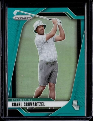 2025 Panini Prizm LIV #46 Charl Schwartzel azul-petróleo #/275 - Imagem 1 de 2
