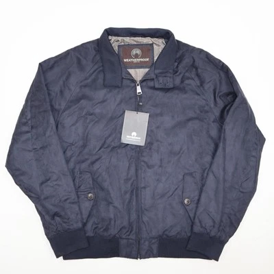 NWT Weatherproof Blue Microsuede Velvet Waterproof Jacket Bomber Size L Large - Image 1 of 4