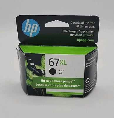 HP 67XL High Yield Black Original Ink Cartridge 2027 - Image 1 of 4