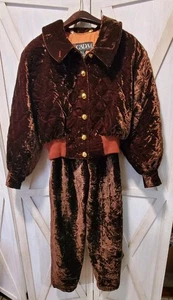 Chaqueta Bomber Escada Margaretha Ley Vintage Acolchada Marrón Chocolate Talla 34 EE. UU. M  - Imagen 1 de 11