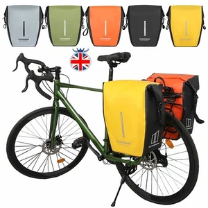 18L Bike Rack Bag Reflective Waterproof Bicycle Trunk Pannier for Travel Outdoor - Picture 1 of 29
