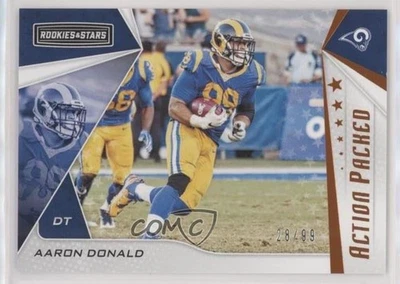 2019 Panini Rookies & Stars Action Packed Orange /99 Aaron Donald #AP-AD - Image 1 of 2